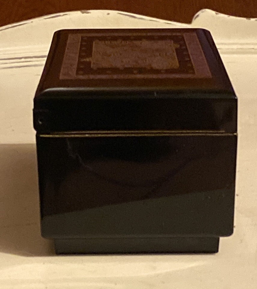 VTG Otagiri Japan Lacquer Jewelry Music Box Paisley Song Moonlight