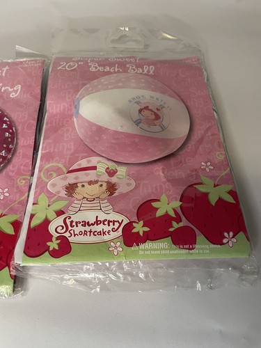 Strawberry Shortcake 24" Inflatable Swimming Ring 2007 And Beach ball Pool Toy - Picture 3 of 8