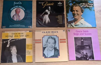 job lot bundle of 6 Gracie Fields Vinyl Lps Albums