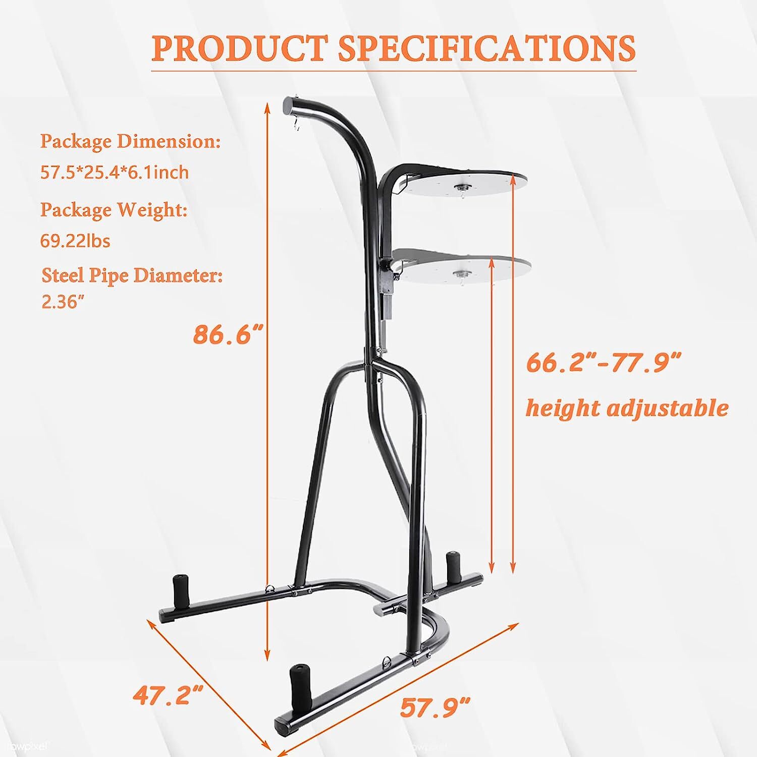 Punching Bag Stand Home Gym Heavy Bag Stand for Kickboxing Boxing and