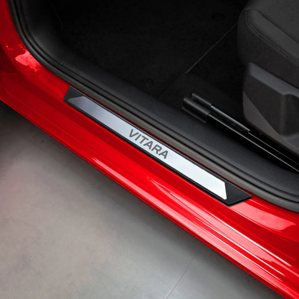 Защита порогов дверей для Suzuki Vitara 2016-2024 гг., нержавеющая сталь 4 штуки - Изображение 4 из 4