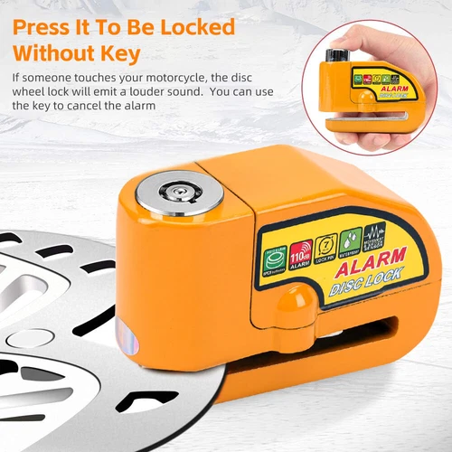 Motorcycle Alarm Disc Lock Motor Bike Brake Security Electric Rotor Bicycle Lock - Picture 3 of 12