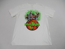 Space Jam Shirt Men Size Large White Warner Bros Taz Bugs Bunny