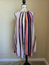 Loft colorful striped sundress womens XS