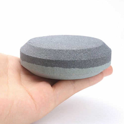 Puck Round Hand Tool Axe Sharpening Stone Blade Sharpener Whetstone Dual Grit - Picture 3 of 7