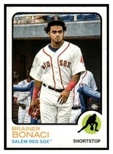 2022 Topps Heritage Minor 44 Brainer Bonaci Salem Red Sox baseball card