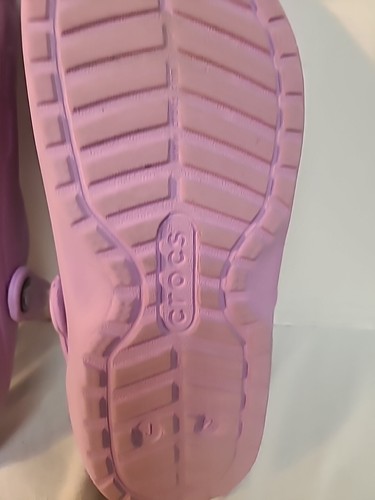 Crocs Classic Fur Lined Clogs Purple Size J 2 - Picture 13 of 14