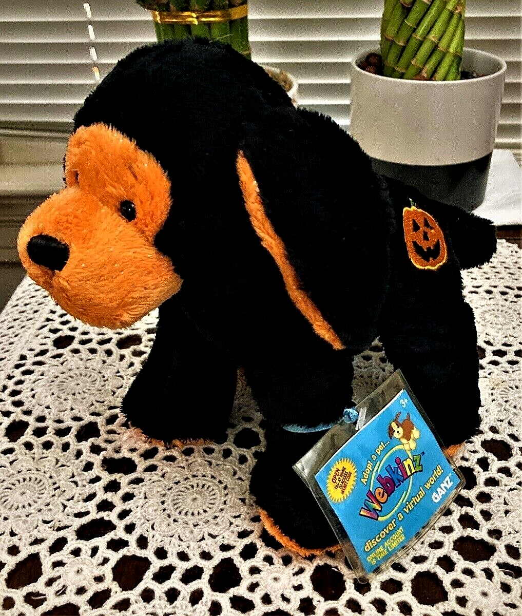 WEBKINZ PUMPKIN PUPPY HM653 New with Unused Code Attached