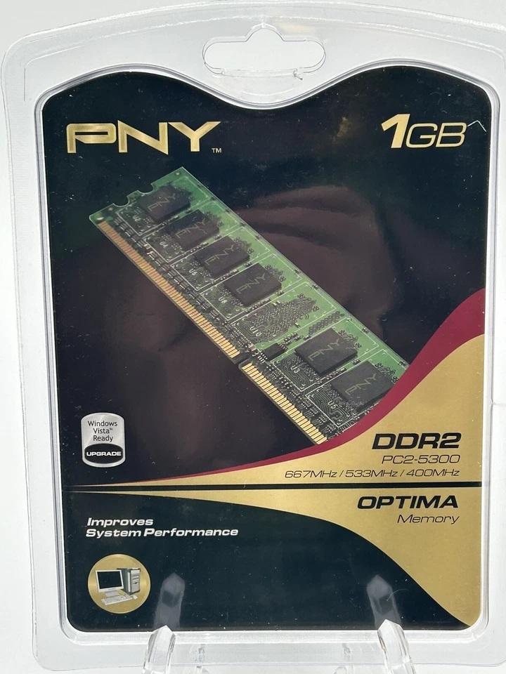 PNY OPTIMA 1GB Memory Kit DDR2 667 MHz PC2-5300 MD1024KD2-667 - Image 4 of 4