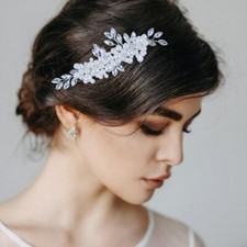 Bridal crystal and pearl hair comb