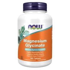 NOW FOODS Magnesium Glycinate 180 Tablets