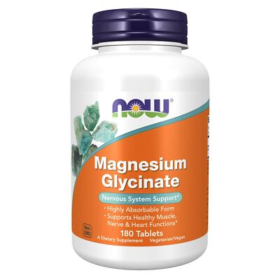 #ad NOW FOODS Magnesium Glycinate 180 Tablets $23.81