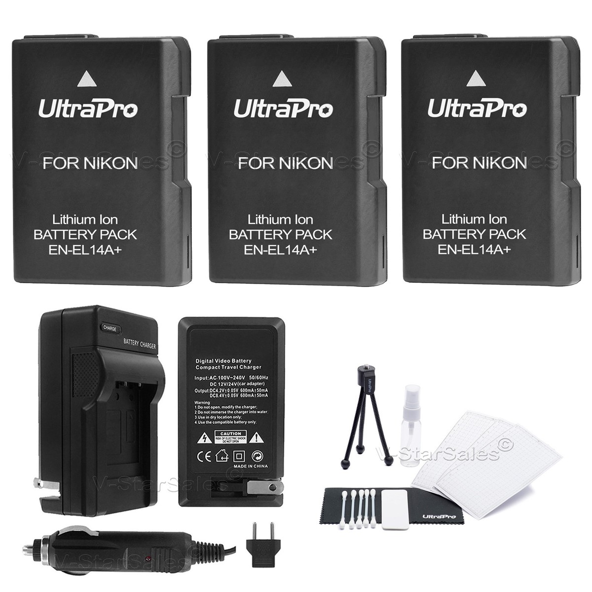 Magolin EN-EL14 EN EL14A Battery 2-Pack 1500mAh Li-ion Batteries Compatible With Nikon D3100 D3200 D3300 D3400 D3500 D5100 D5200 D5300 D5500 D5600 DF Coolpix P7000 P7100 P7700 P7800 - Foto 4
