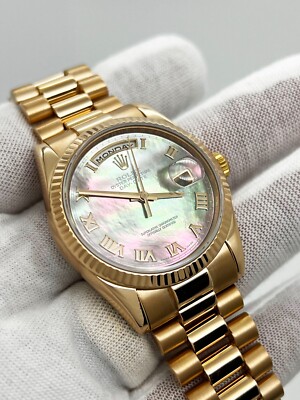 Rolex 118235 President Day Date Tahitian Mother Of Pearl 18K Rose