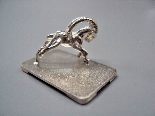 Figura Miniatura Plata 925 - Estatua Ibex Cabra Montaña. Coleccionables