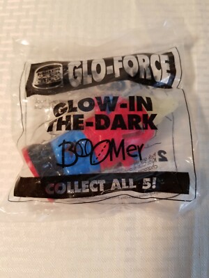 Burger King Toy Glo-Force Glow In The Dark Kid Figurine BOOMER & HIS OUTFIT NIP