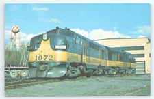 Postcard Alaska RR #1072 7 #1078 Alco RS-1 with Cab Anchorage Engine House 1971