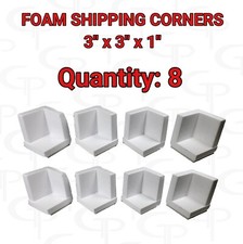 3" x 3" x 1" FOAM SHIPPING CORNERS SHIP SUPPLIES CORNER PROCTOR QUANITY 8