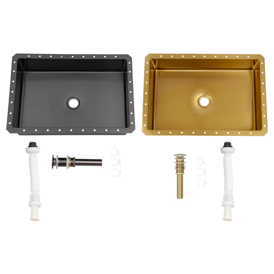 23L/ 6.07 Gallon Sink Bathroom Undermount Wash Sink Bathroom Rectangular Sink - Image 2 of 4