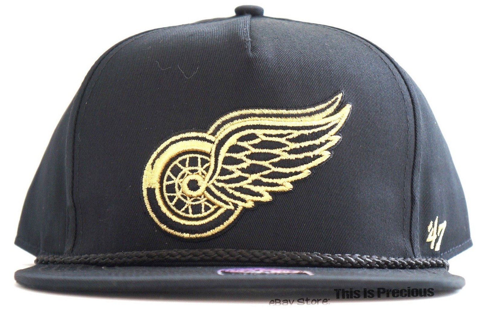 47 Brand Gold NHL Rope Cap Adjustable Detroit Wings Strapback New