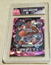 2020-21 Panini Prizm Draft Picks Crusade Pink Ice Prizm #82 James Wiseman RC