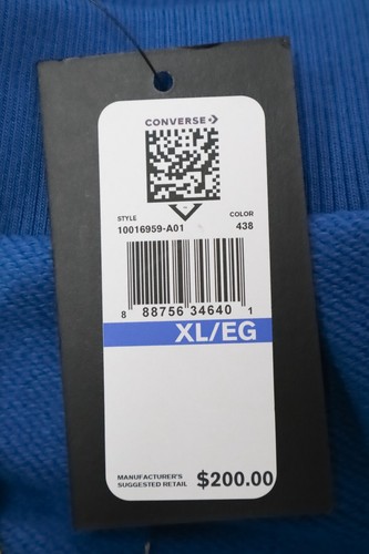 CONVERSE x Just Don Zipper Pockets Blue Black Gray Leopard Print Sweatshort XL - Picture 11 of 11