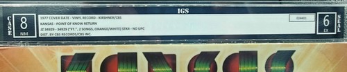 IGS 1977 8-6 KANSAS POINT OF KNOW RETURN VINYL MUSIC GRADED Record Amg Vmg Aags - Picture 3 of 3