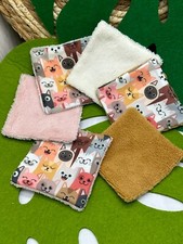 Lingettes bébé lavable motifs chatons , lot de 8 et plus - ATELIERSDISA