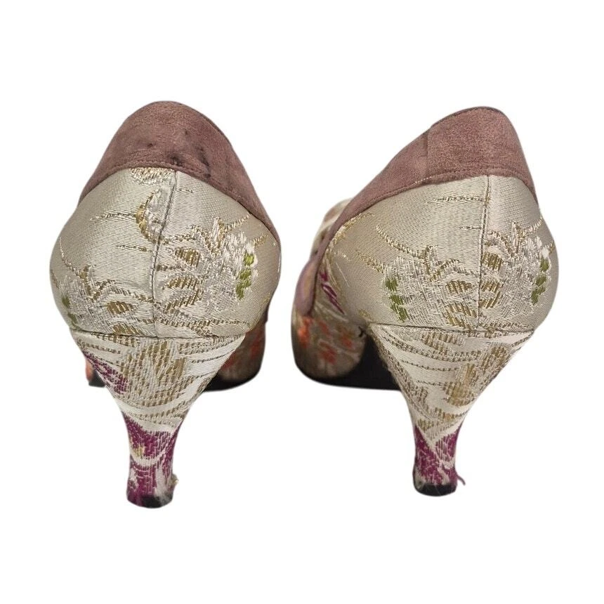 Tacones brocados Paradox de colección años 80 por Zalo caja original 8N años 1770 a victoriano años 30 Foto 3 de 4