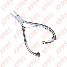 5x Nail Splitter w/ Lock, 5", Straight Jaws, Single Spring Handle, Mirror Finish