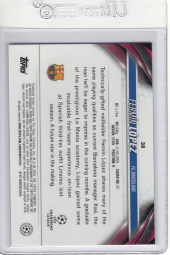 FERMIN LOPEZ 2023-24 TOPPS CHROME UEFA CLUB CHAMPIONSHIPS #38 RC - Picture 2 of 2