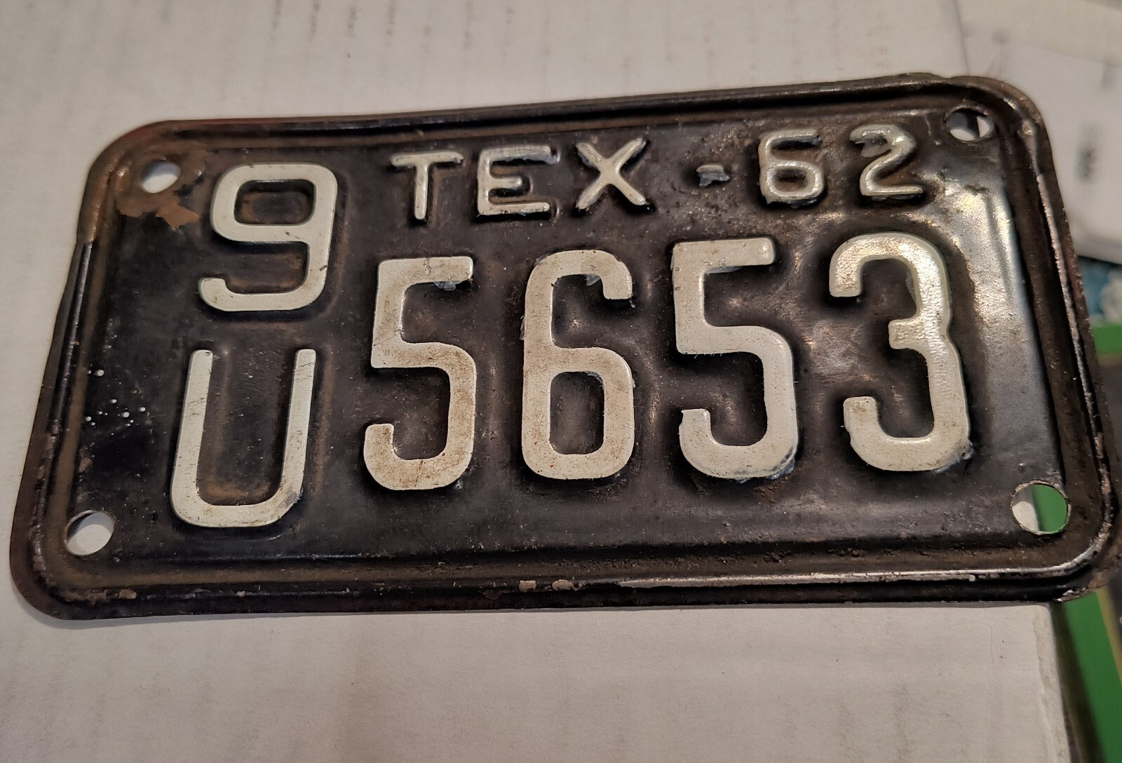 vintage texas motorcycle license plate 1962 eBay