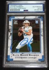 2020 Panini Donruss Optic signed Justin Herbert Elite Series Rookies, PSA/DNA