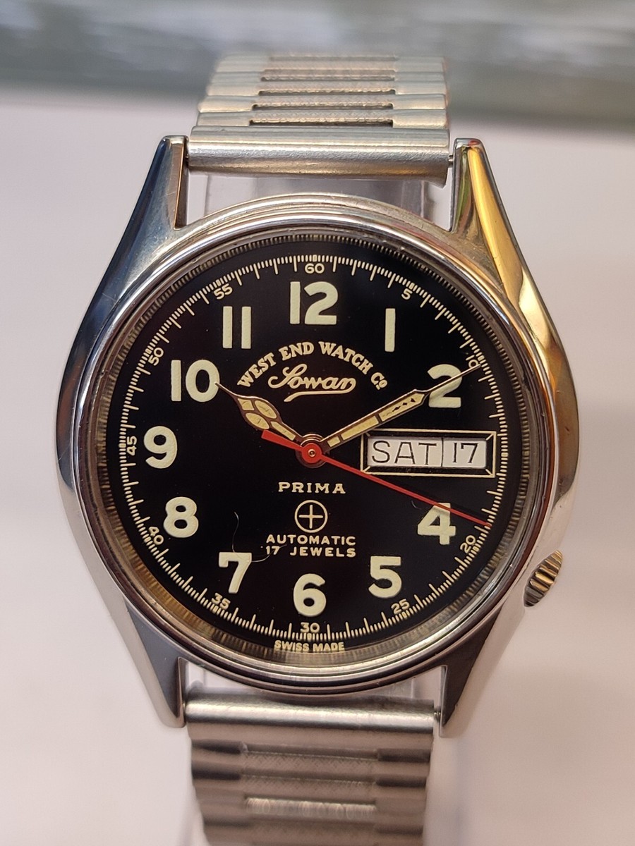 WEST END WATCH CO. SOWAR 17 JEWELS AUTOMATIC K.5969 SWISS MEN'S