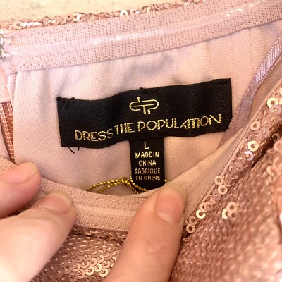 dress the population rose gold Dress The Population Reign Gown main image 0