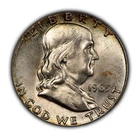 1963 50c Franklin Silver Half Dollar - Neon Rainbow Rim Toning - BU - SKU-H2861
