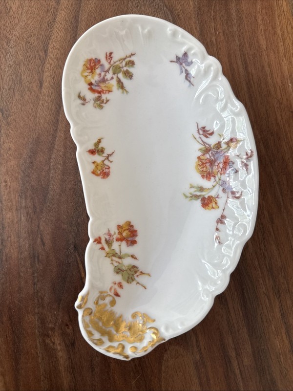 Hand Painted Jean Pouyat Limoges Cabinet Plate Roses  Gold Rim c. 1906 S