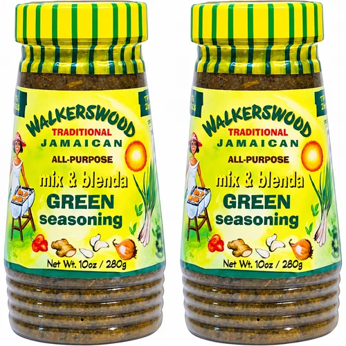 Walkerswood Traditional Jamaican Green Seasoning 280g (2-pack) + Uplabel