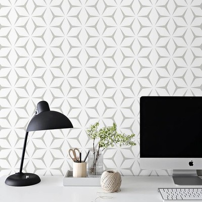 Wall Paper Peel and Stick Modern Light Grey Wallpaper Peel and Stick Boho Geo