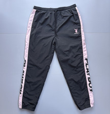Playboy by PacSun Sweatpants Women Large Black Mesh Lining Track Pants Y2K 200s