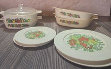 Vtg Chilton Plastic Toy Corning Ware Spice of Life Play Casserole Dishes 9pc Set