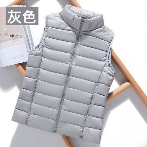 Women's Down Vest Coat Short Ladies Down Jacket Stand-up Collar Waistcoat - Picture 11 of 23