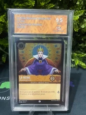 Lorcana The Queen Absolute Monarch Foil 27/204 CollectAura 9.5 Card