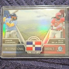 Topps 2024 Bowman Chrome International Impact II-15 Caminero De La Cruz Rays Re…