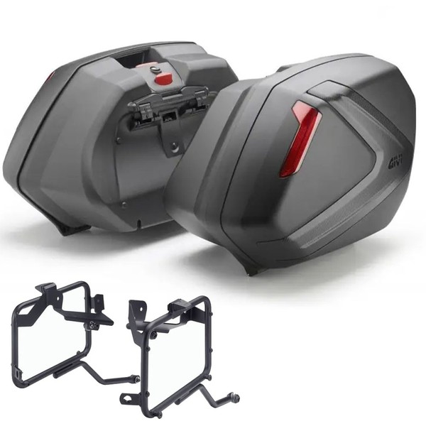 Givi Valigie Laterali + Telai V37NN PLX2159 FüR Yamaha Tracer 9 GT 2023 2024-image