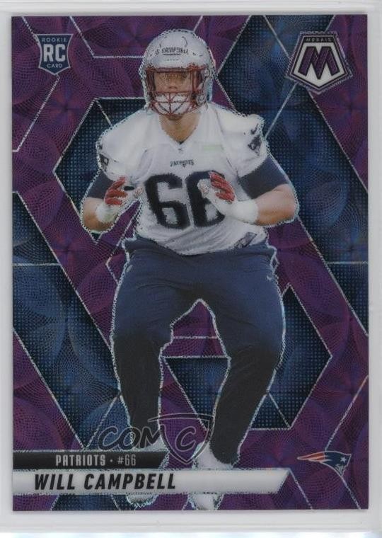 2025 Panini Mosaic Rookies Purple Scope Prizm Will Campbell #378 1jk7