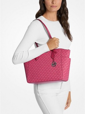 Michael Kors Marilyn Medium Signature Pink Tote Purse 35F5S6AT2V NWT Bag $358 F