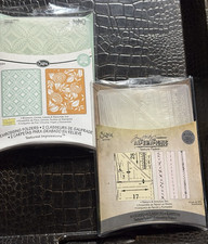 Sizzix Textured Impressions Embossing Folders 2 Sets Plastic 657934 657198