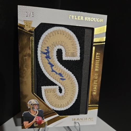 2025 Panini Immaculate Nameplate Nobility Tyler Shough 1/6 RNN-TSH on card Auto