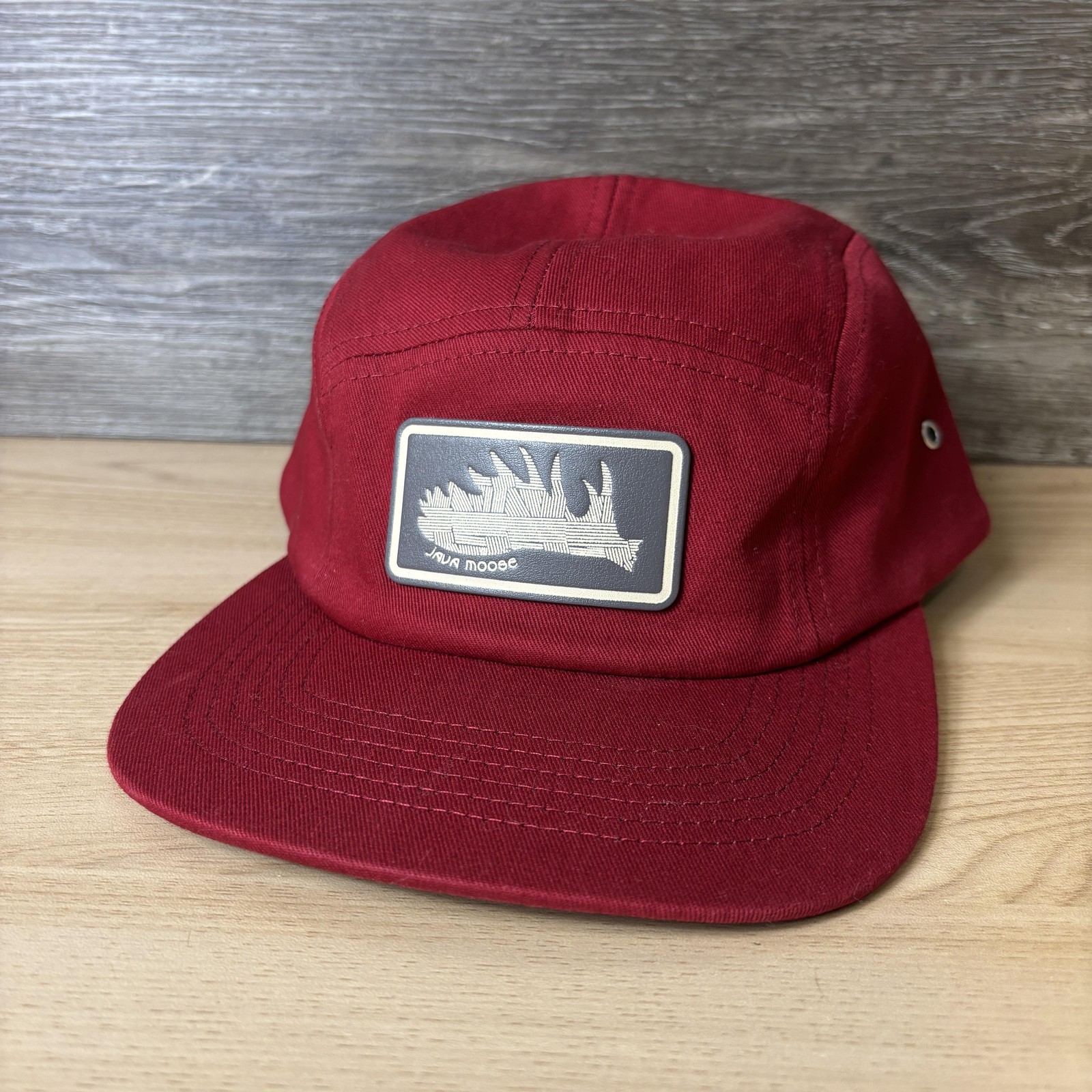 Java Moose Hat Cap Strap Back Red 5 Panel Camp Pa… - image 3